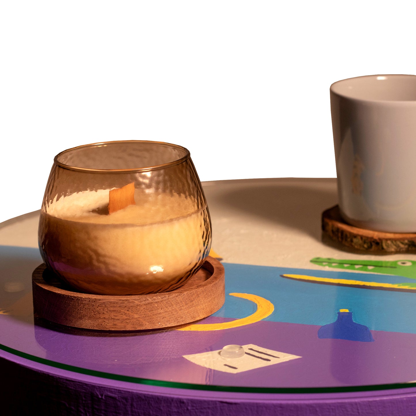 Kavos staliukas "Tiger Birthday Party", ąžuolas