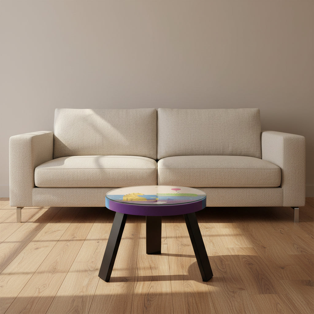 Kavos staliukas "Tiger Birthday Party", ąžuolas