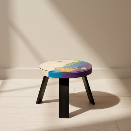 Kavos staliukas "Tiger Birthday Party", ąžuolas