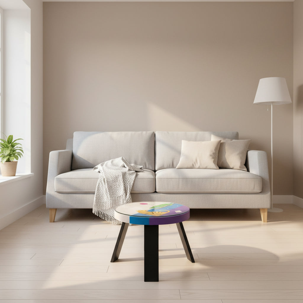 Kavos staliukas "Tiger Birthday Party", ąžuolas