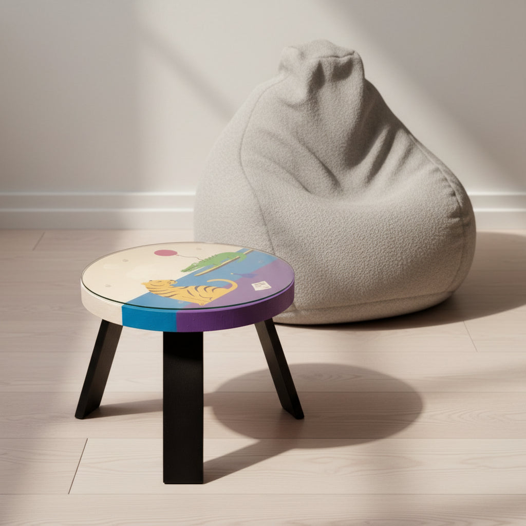 Kavos staliukas "Tiger Birthday Party", ąžuolas