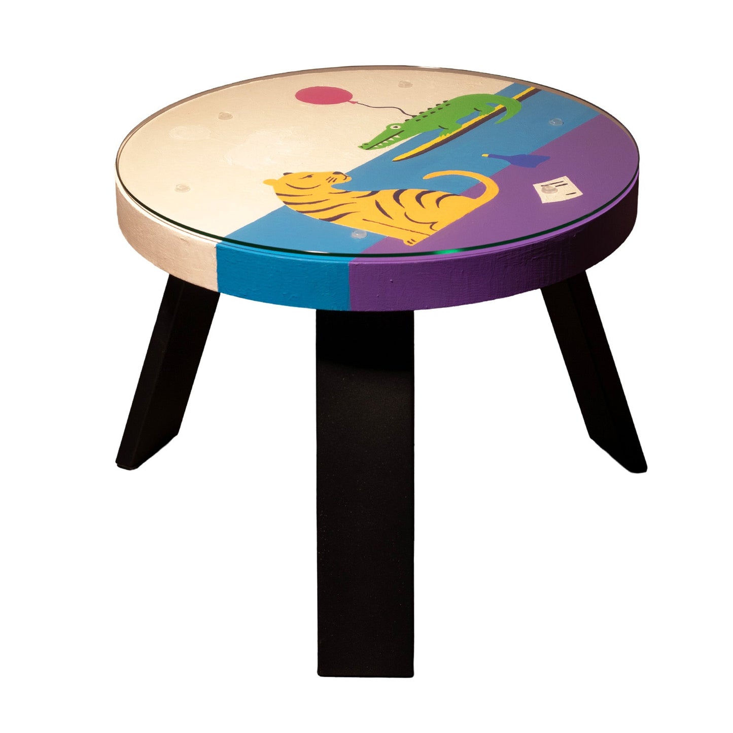 Kavos staliukas "Tiger Birthday Party", ąžuolas