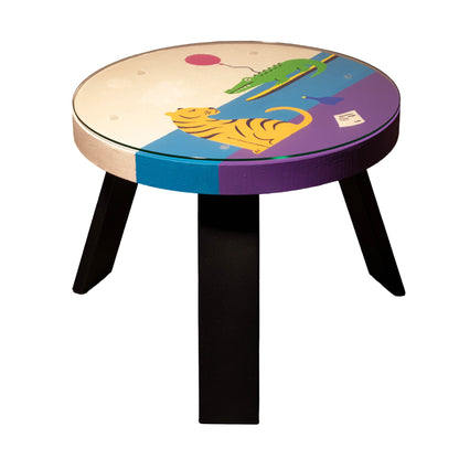 Kavos staliukas "Tiger Birthday Party", ąžuolas