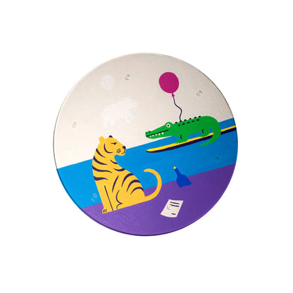 Kavos staliukas "Tiger Birthday Party", ąžuolas