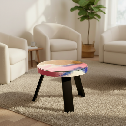 Tapytas medinis kavos staliukas, ažuolas