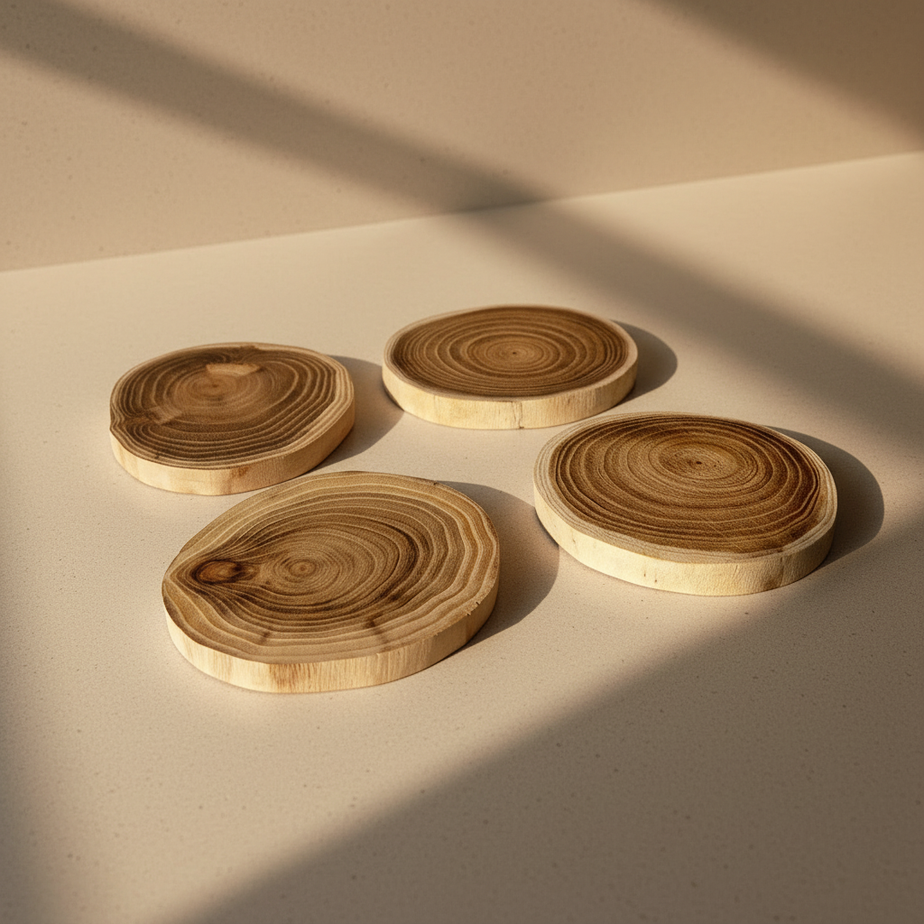 Medinis stalo padėkliukas, akacija