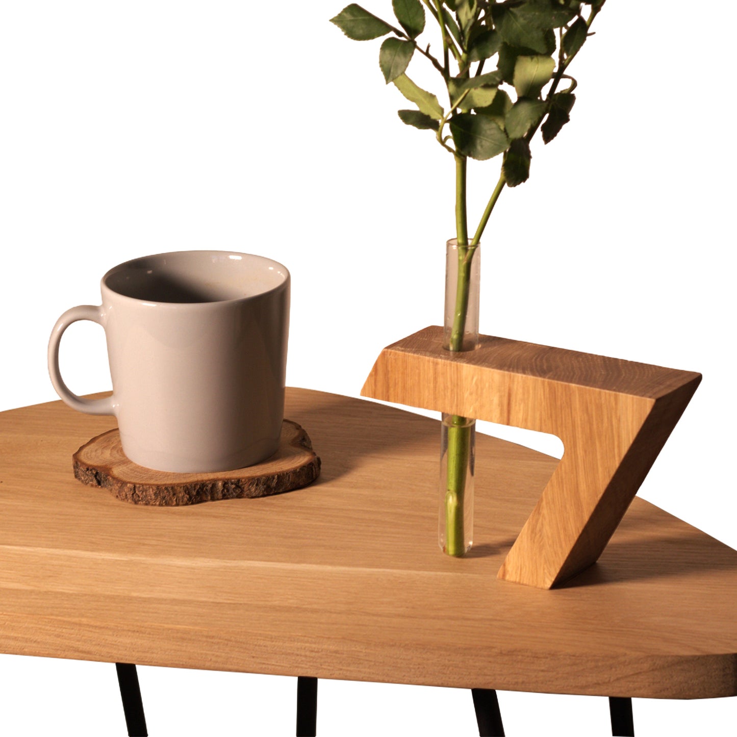 Skulptūrinė medinė vaza, ąžuolas