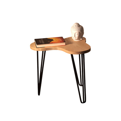 Medinis banguotas kavos staliukas, ažuolas