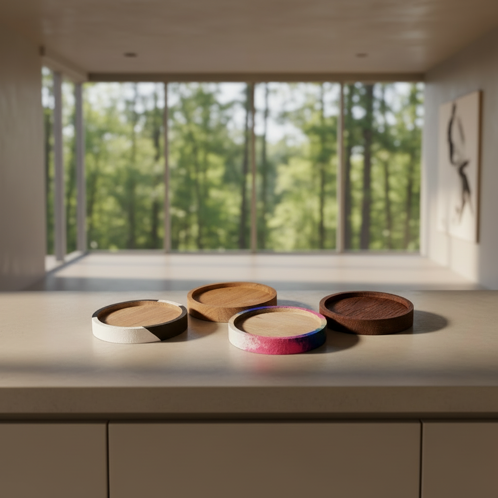 Medinė žvakidė, ąžuolas