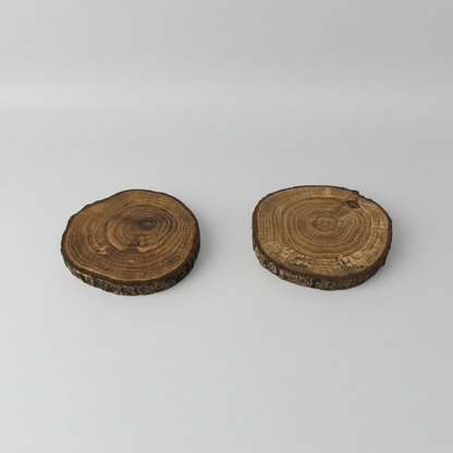 Medinis padėkliukas su žieve, ąžuolas