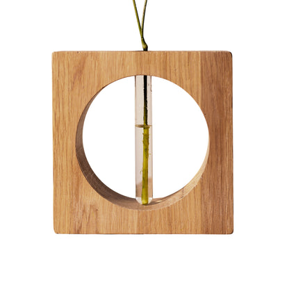 Medinė vaza vienai gėlei, ąžuolas