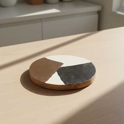 Rankų darbo tapytas padėkliukas, ąžuolas