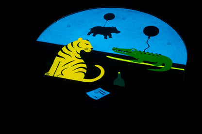 Kavos staliukas "Tiger Birthday Party", ąžuolas