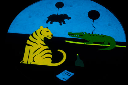 Kavos staliukas "Tiger Birthday Party", ąžuolas